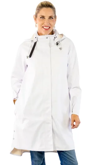 Hooded Raincoat - White