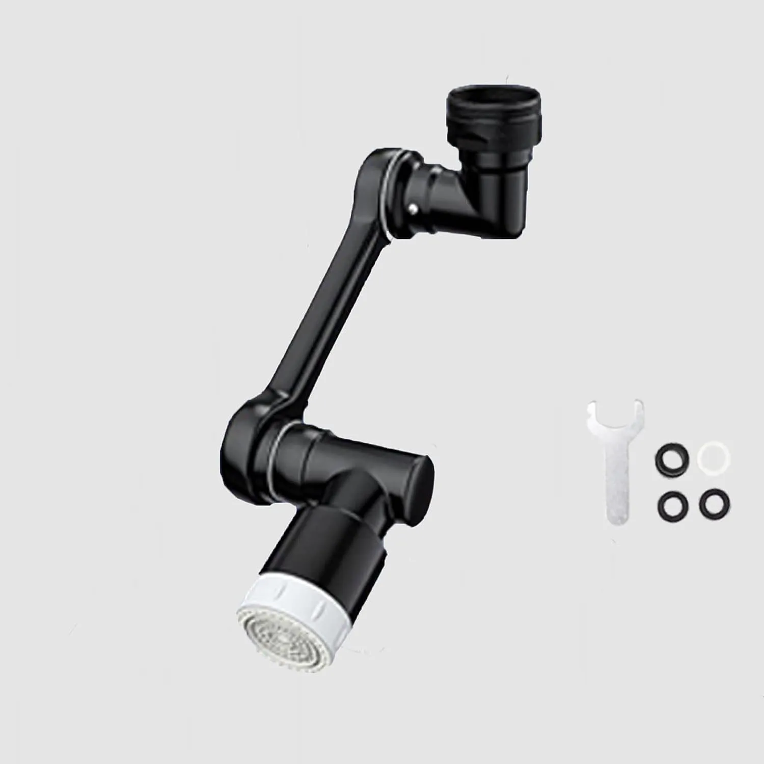 ITEM# 0182   1080° Swivel-Faucet-Extender Universal Sink-Aerator - 2 Mode Splash Water Filter Extension, Kitchen Bathroom 360° Rotatable Spray Attachment, Multifunctional Robotic Arm -Wash Hand/Hair/Face (Watch Video)