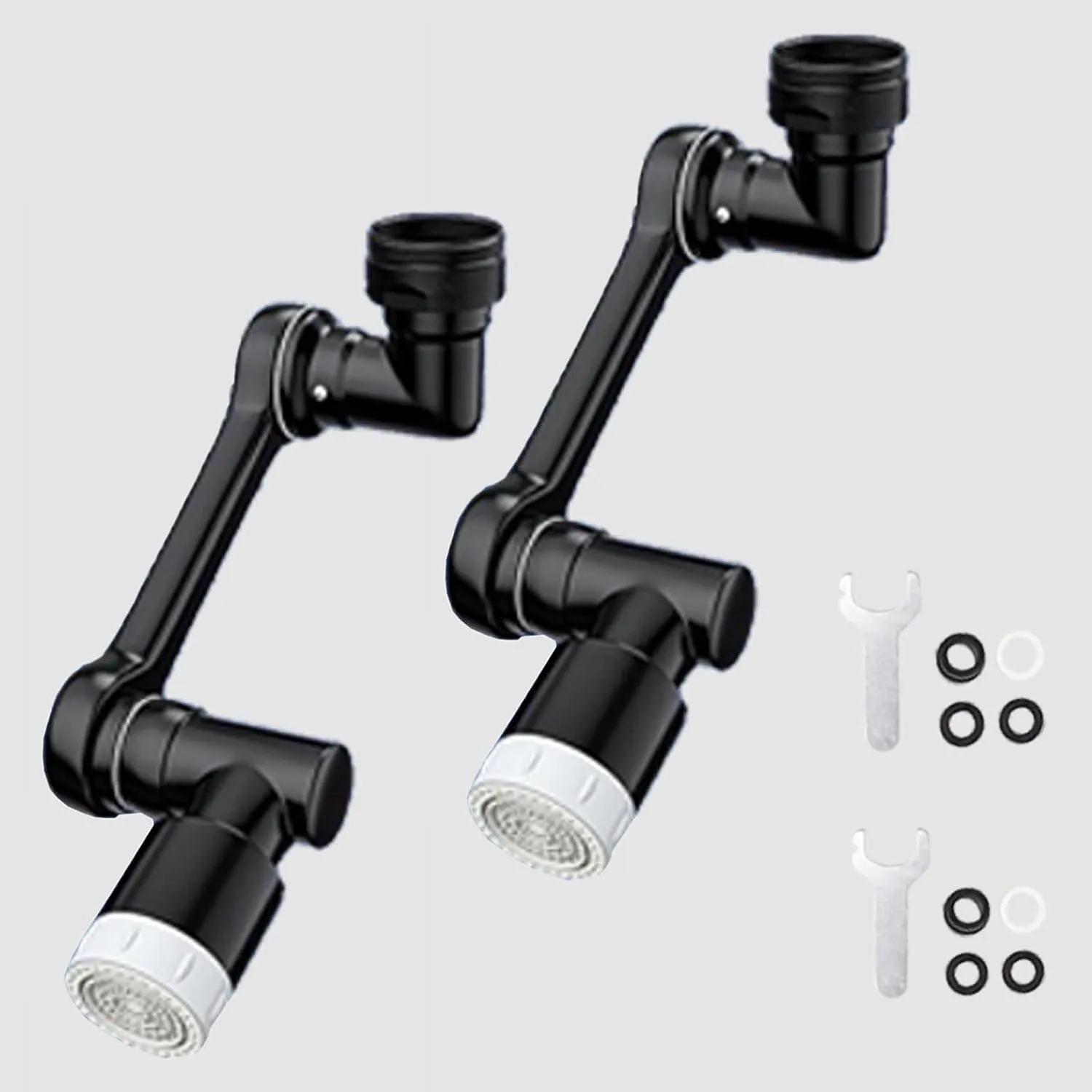 ITEM# 0182   1080° Swivel-Faucet-Extender Universal Sink-Aerator - 2 Mode Splash Water Filter Extension, Kitchen Bathroom 360° Rotatable Spray Attachment, Multifunctional Robotic Arm -Wash Hand/Hair/Face (Watch Video)