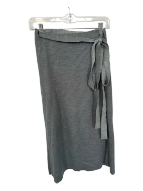 J. Crew Size XS Gray Merino Wool Wrap Midi Skirt