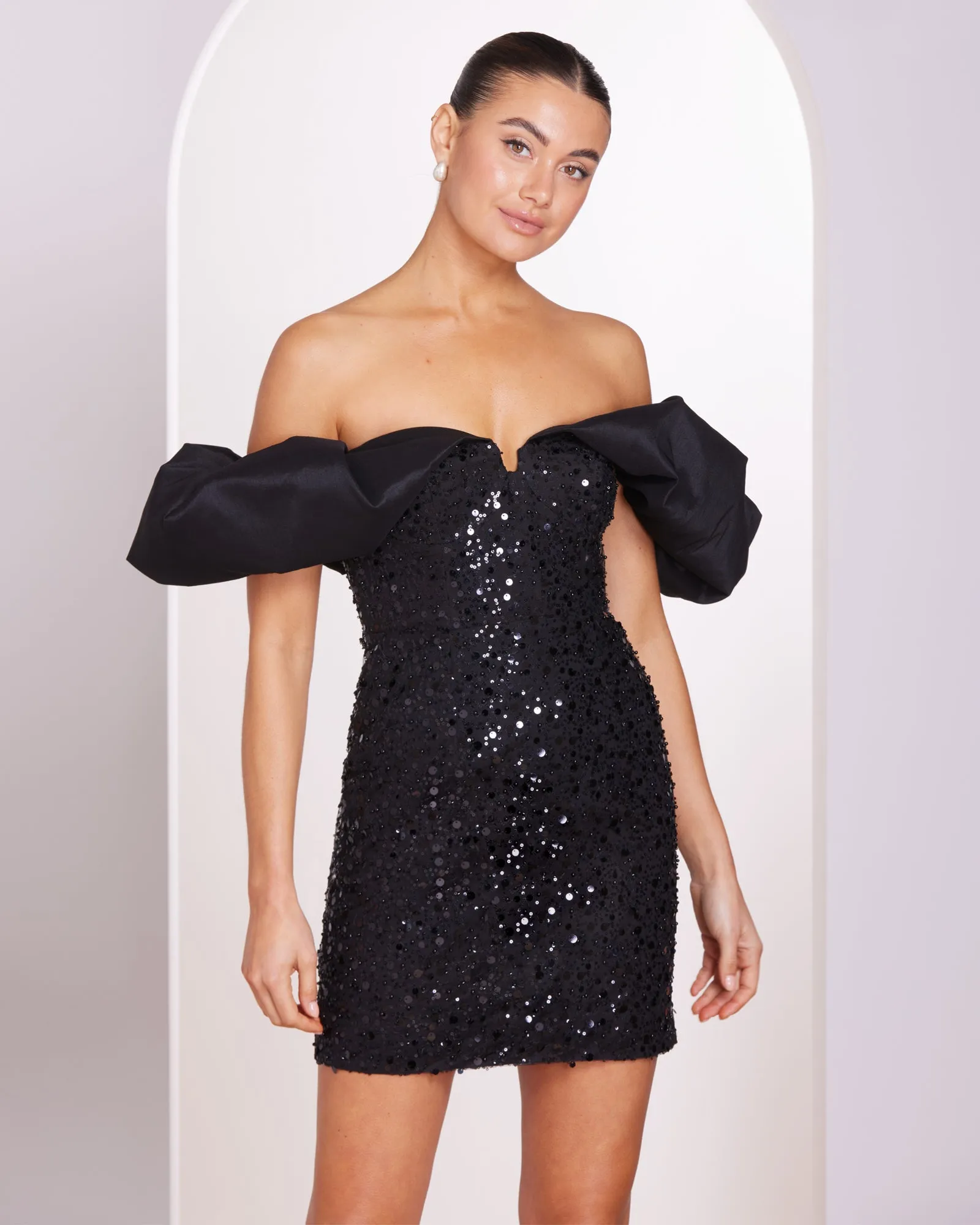 Jaymie Off Shoulder Mini Dress