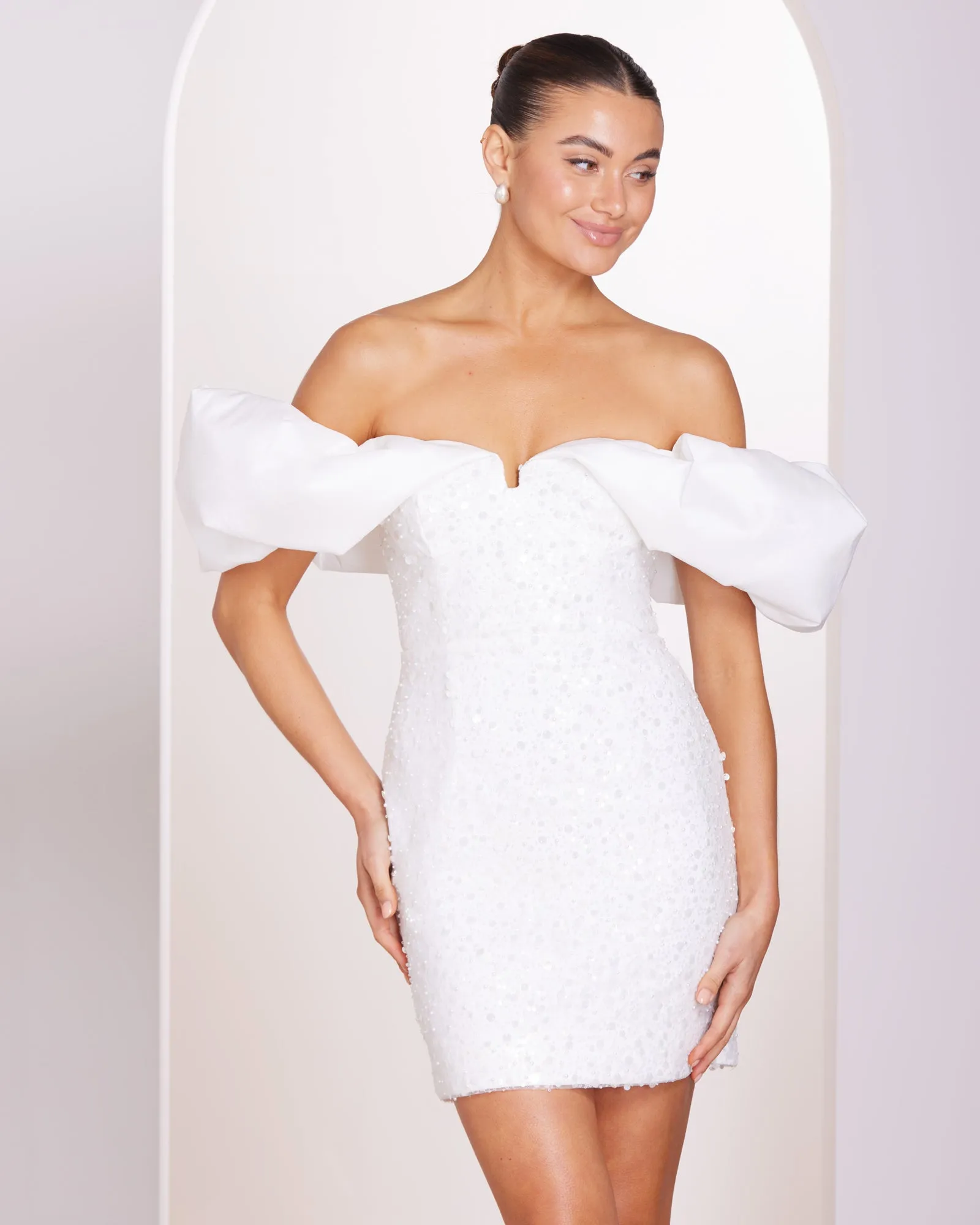 Jaymie Off Shoulder Mini Dress