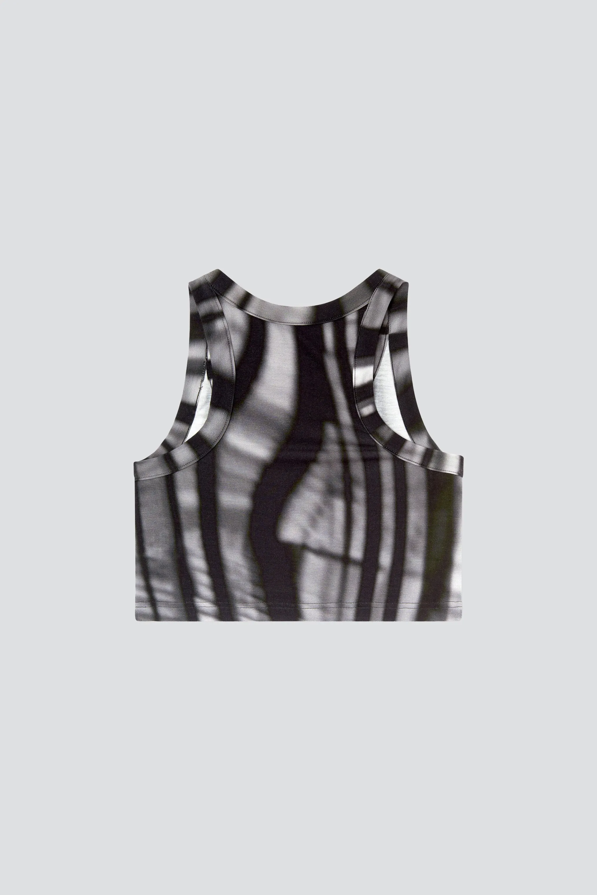 Jersey Bookcase Stripe Cropped Racer Back Vest