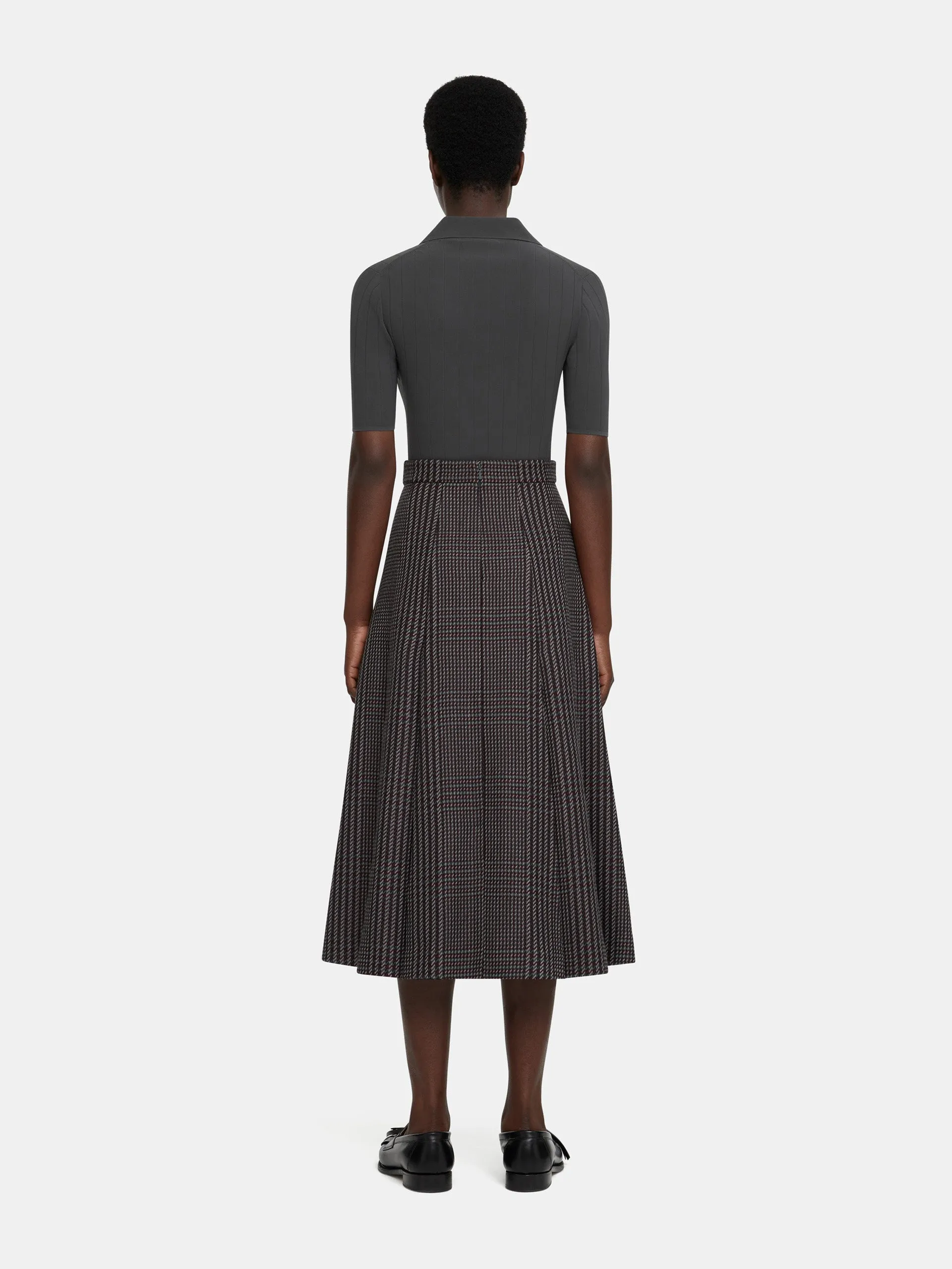 Kensie skirt in prince of wales check merino wool