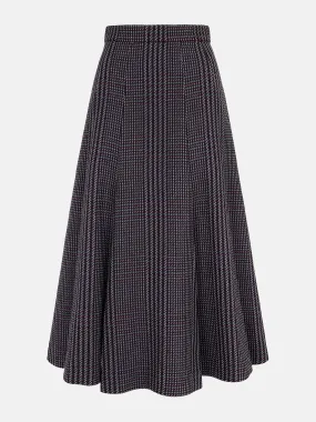 Kensie skirt in prince of wales check merino wool