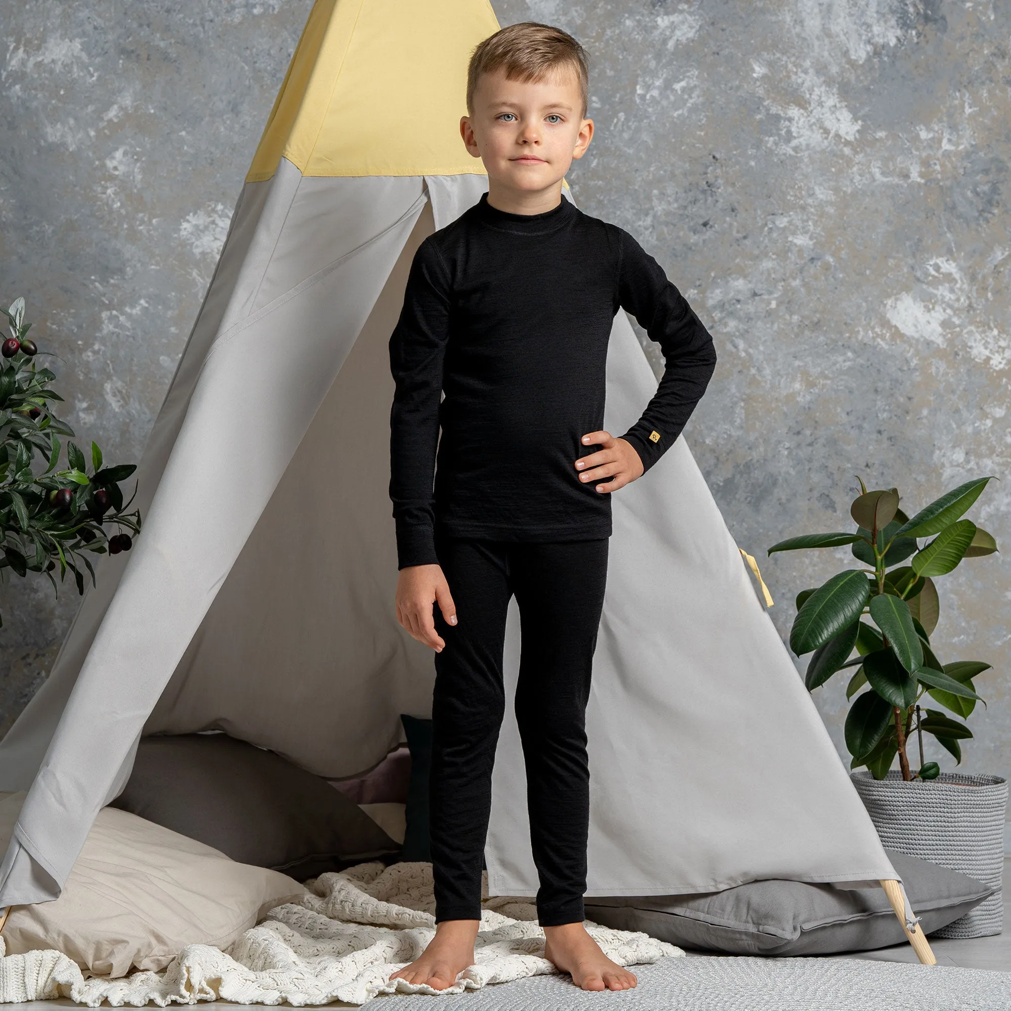 Kids' 250 Merino Pants Black