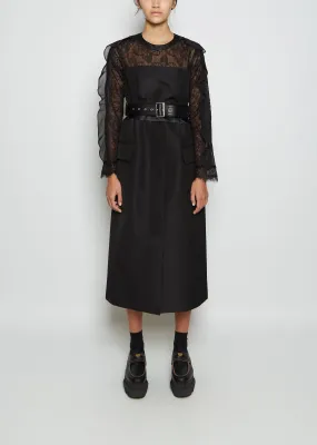 Lace x Silk Wool Dress