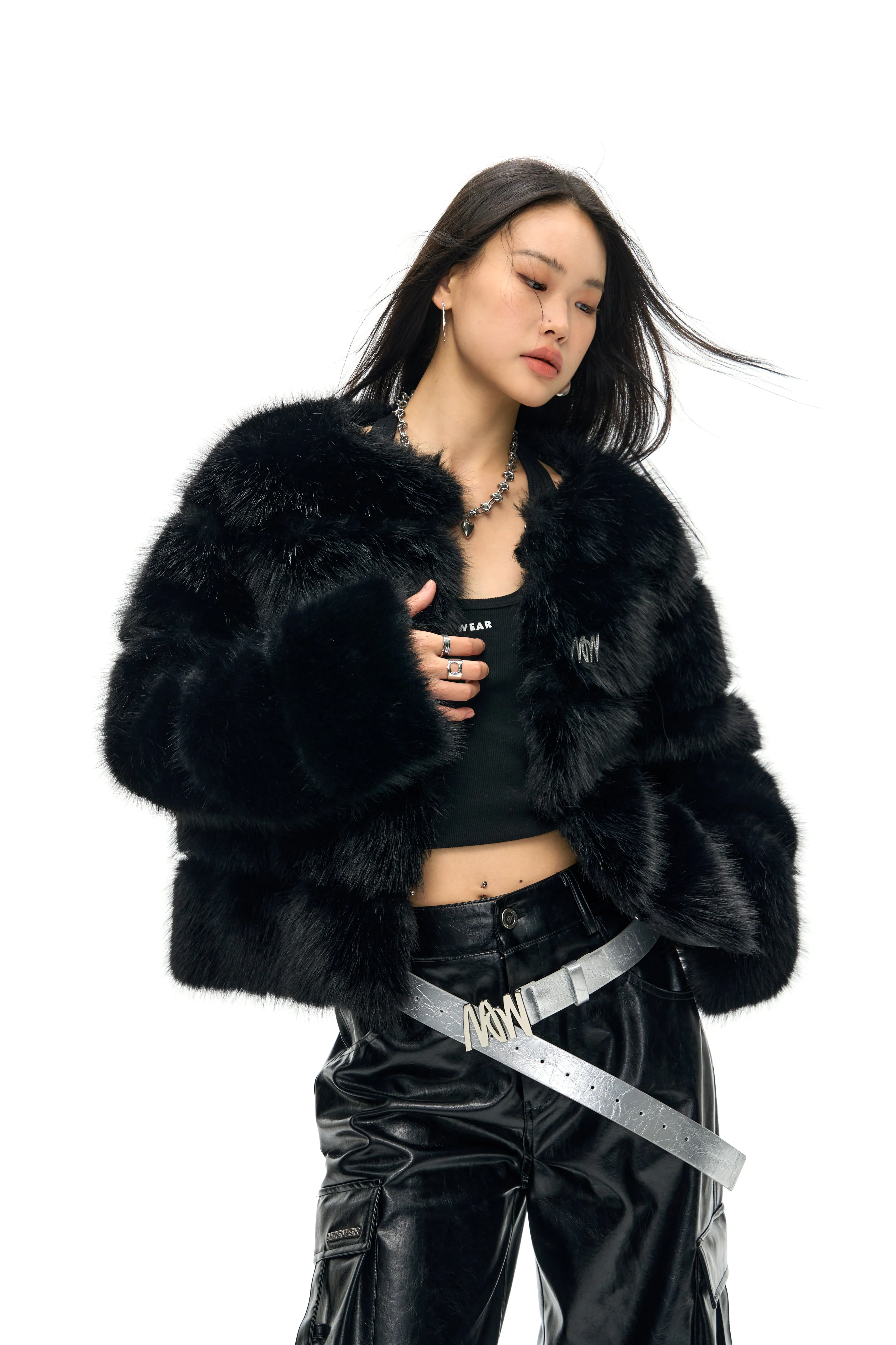 Letter from Afar Quilted Eco-friendly Fur Coat