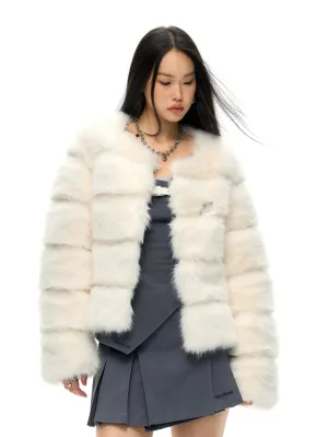 Letter from Afar Quilted Eco-friendly Fur Coat