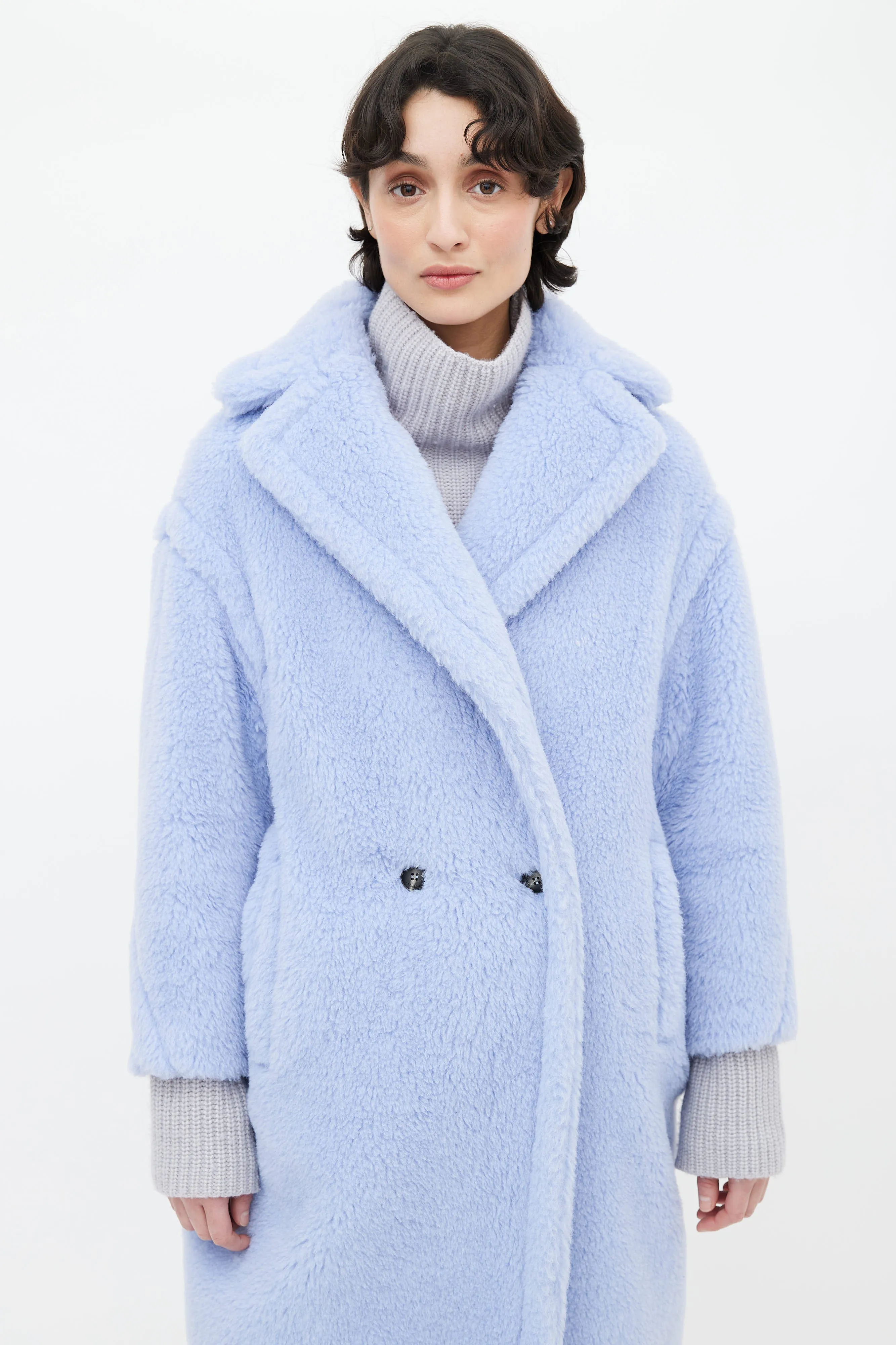 Light Blue Teddy Coat