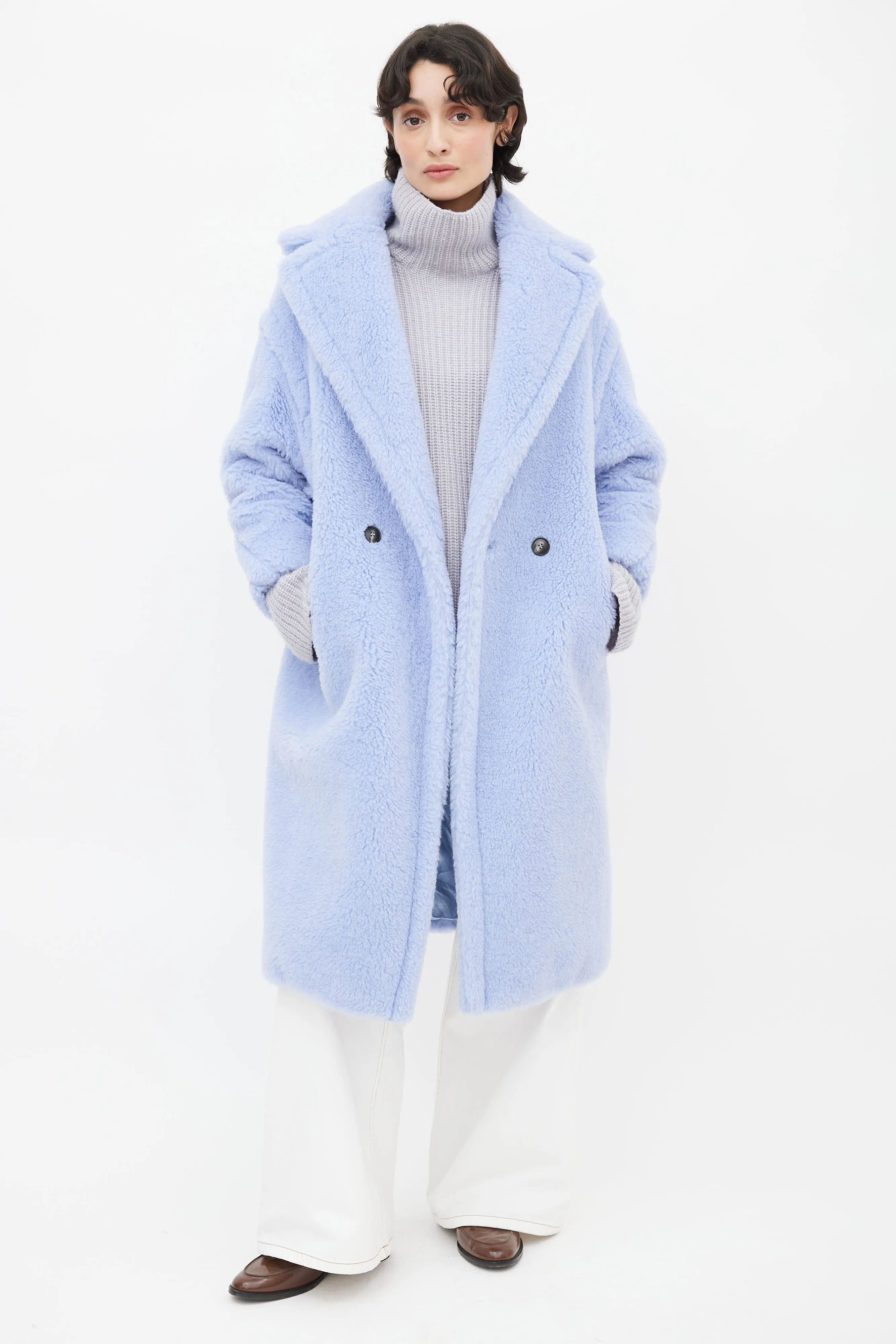 Light Blue Teddy Coat