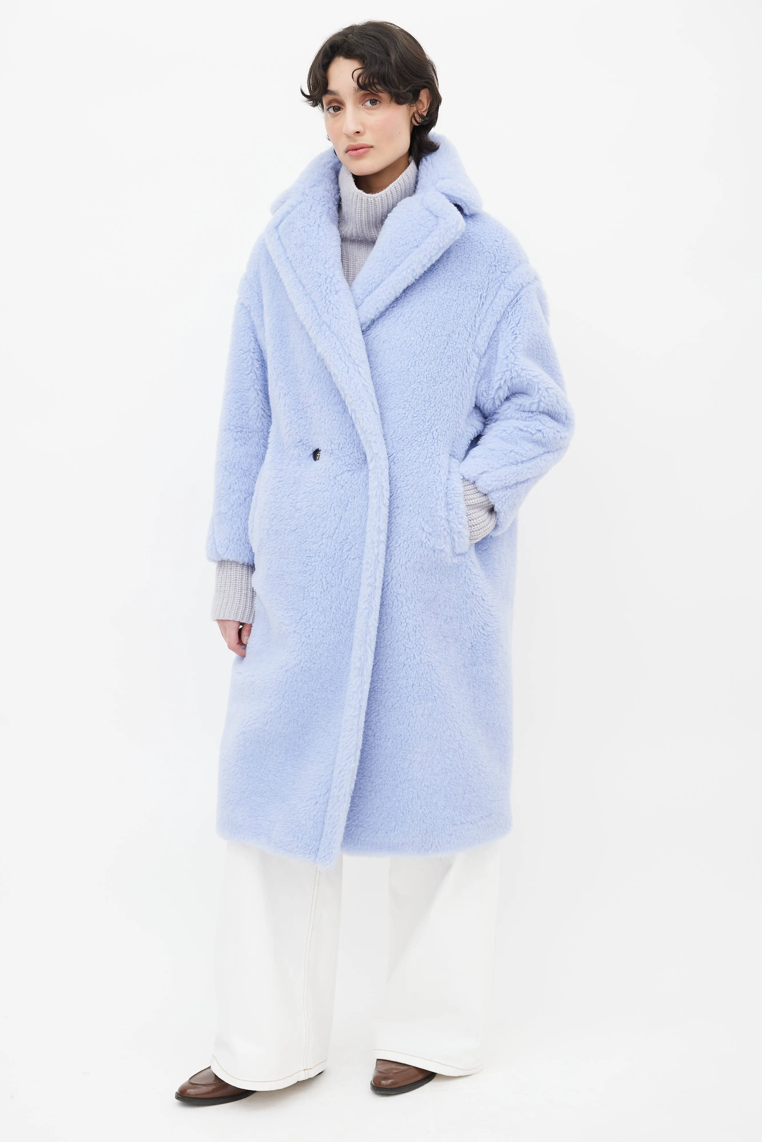 Light Blue Teddy Coat