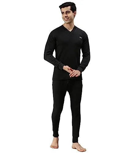 Lux Cottswool Men's Blouson Thermal Set (LXBKSTT Black_90 CM)