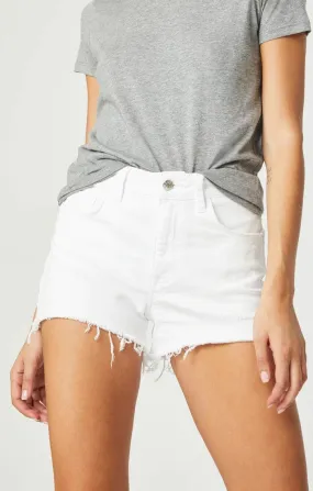 Mavi Rosie Short White Ripped STR