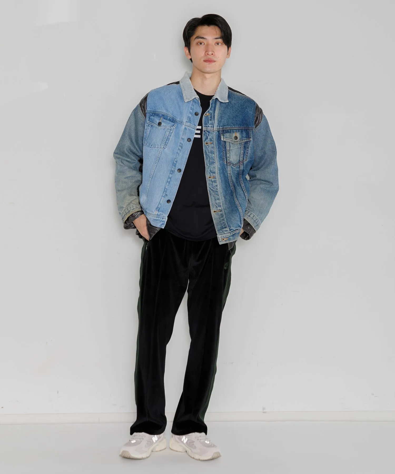 【MEN , WOMEN】NEEDLES Narrow Track Pant - C/Pe Velour