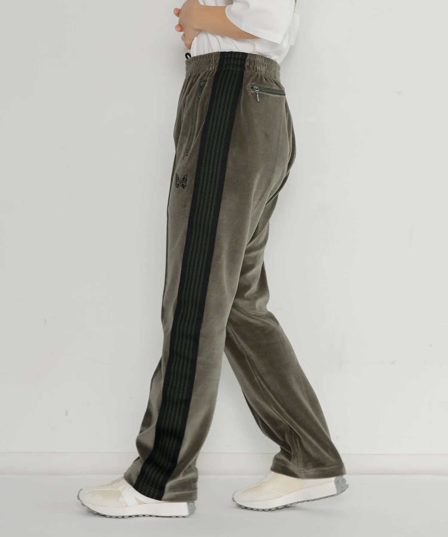 【MEN , WOMEN】NEEDLES Narrow Track Pant - C/Pe Velour