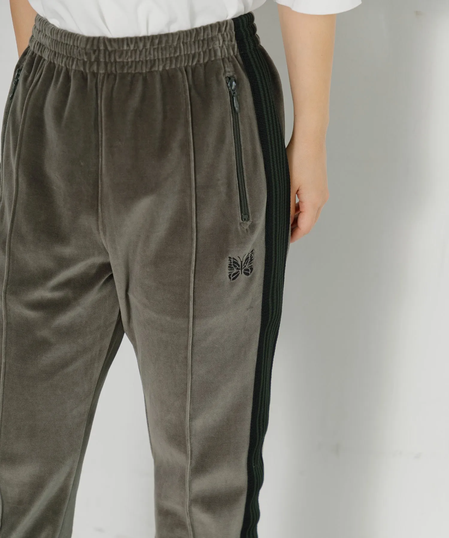 【MEN , WOMEN】NEEDLES Narrow Track Pant - C/Pe Velour