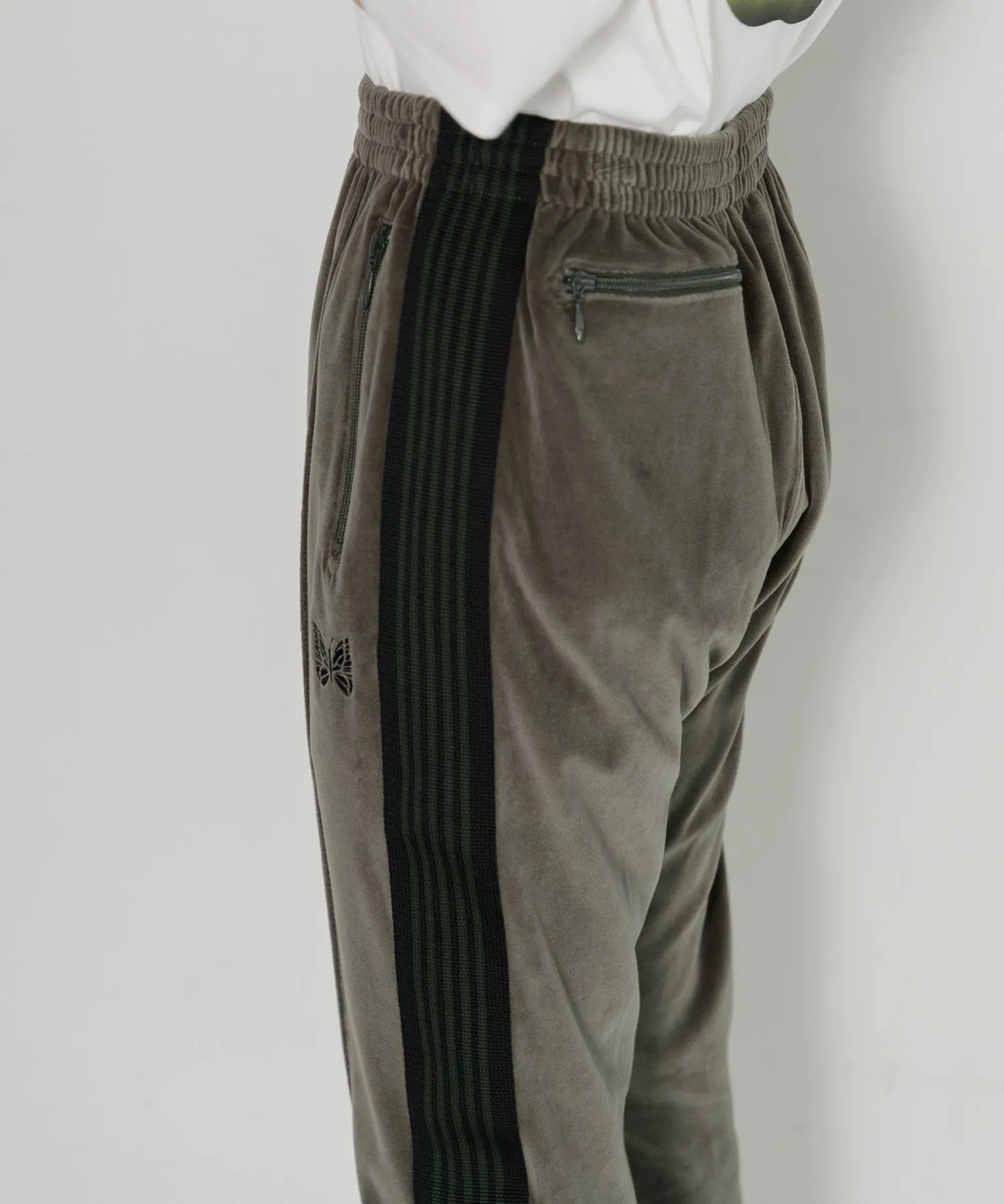 【MEN , WOMEN】NEEDLES Narrow Track Pant - C/Pe Velour