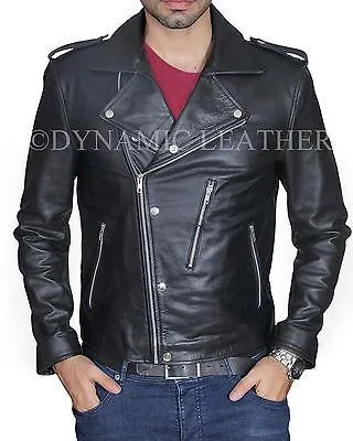 MEN'S DAVID BECKHAM SLIM FIT BLACK REAL LEATHER JACKET-BNWT