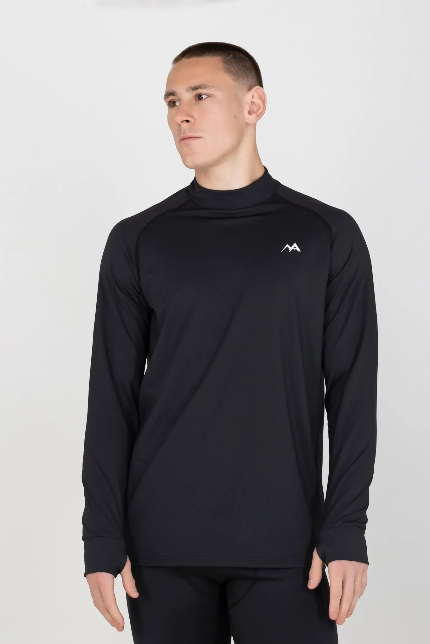 MEN'S THERMAL BASE LAYER TOP BLACK