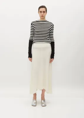 Merino Wool Midi Flare Skirt