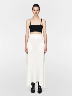 Midi Flare Skirt in Ivory