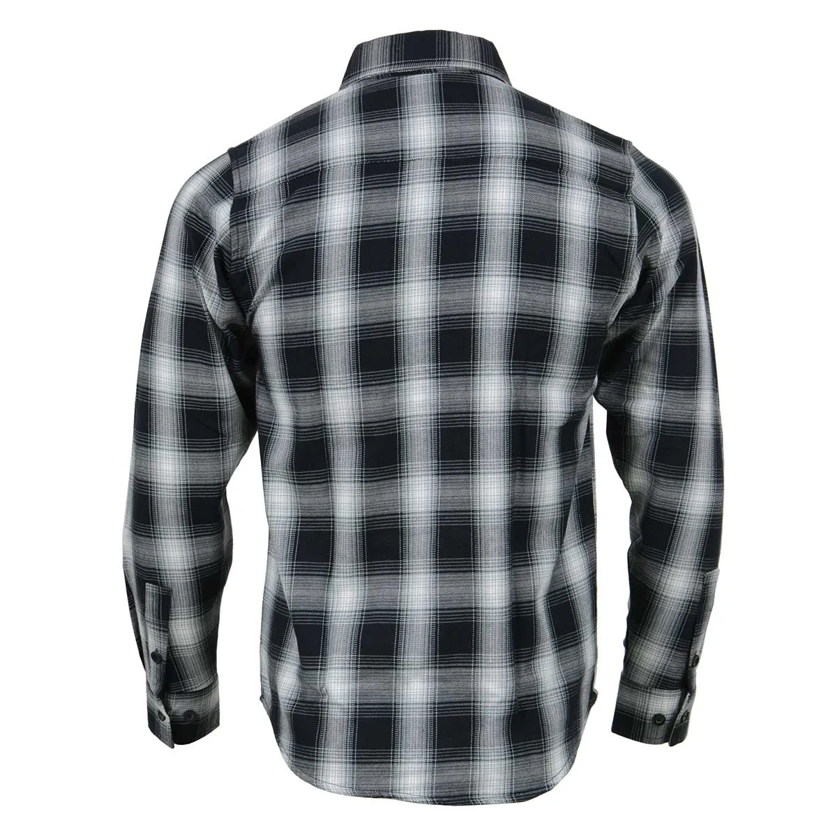 Milwaukee Leather MNG11654 Men's Black and White Long Sleeve Cotton