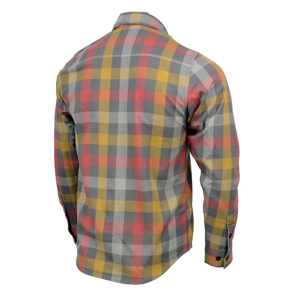 Milwaukee Leather MNG11661 Men's Gray and Red with Yellow Long Sleeve