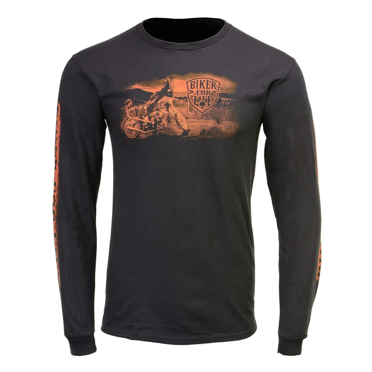 Milwaukee Leather MPMH117006 Men’s ‘Coolin’ Long Sleeve Black T-Shirt