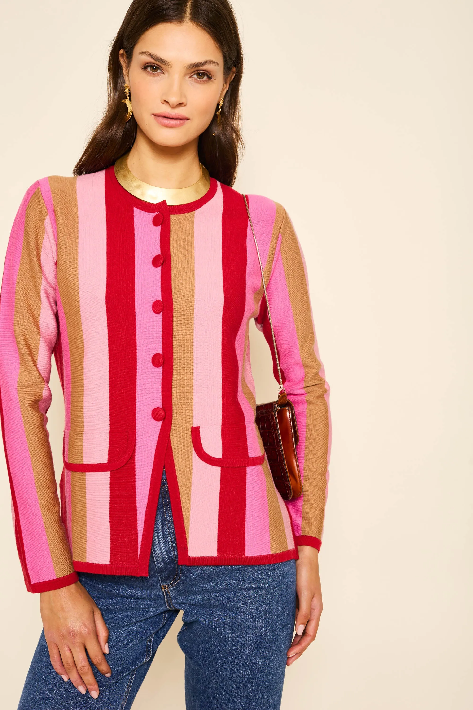 Mirja - Victoria Stripe Jacquard Pink