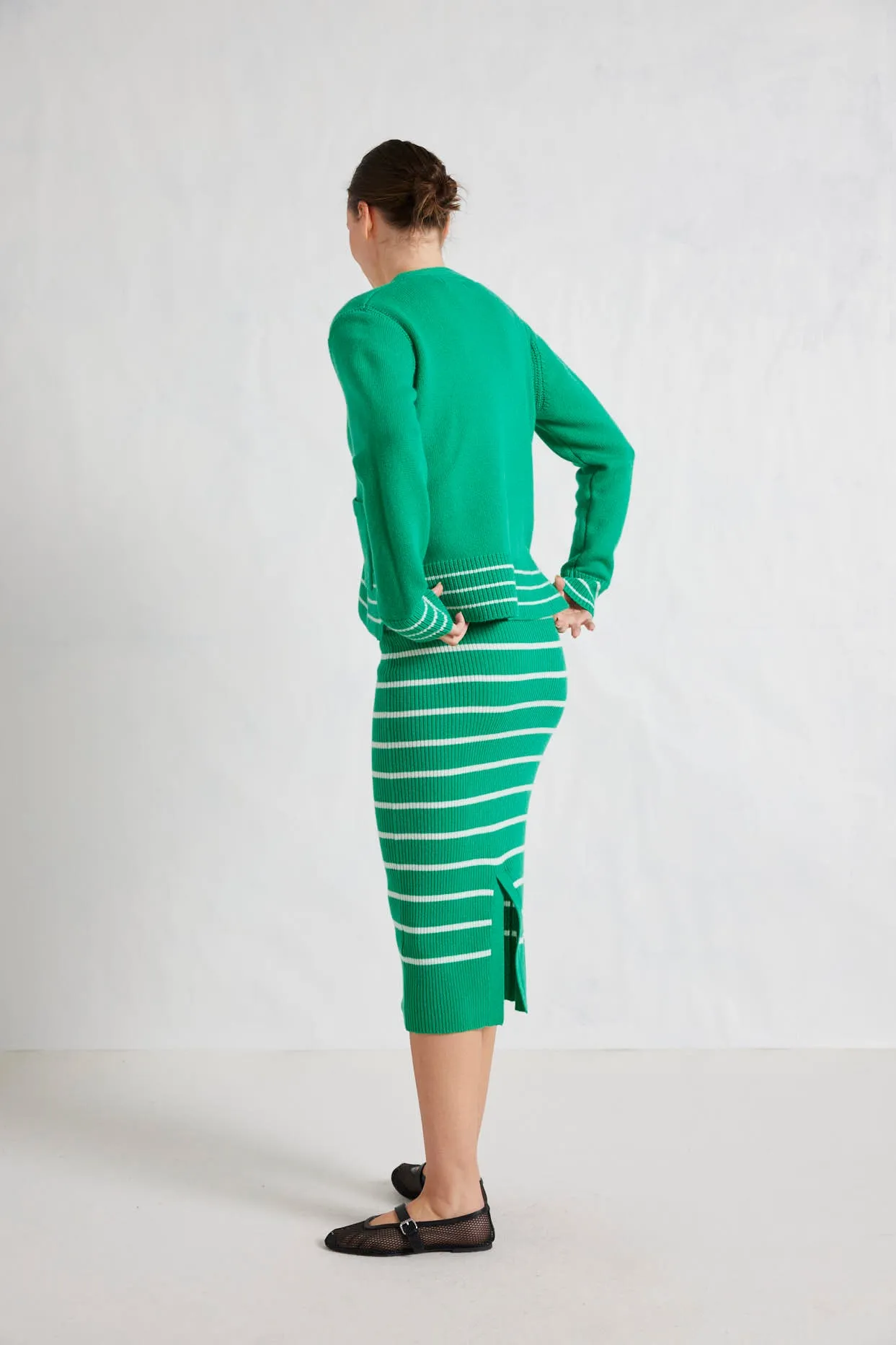 Mona Merino Skirt in Jade