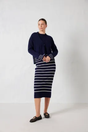 Mona Merino Skirt in Navy