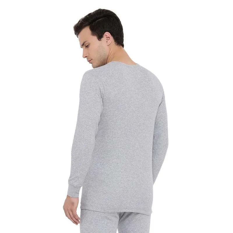 Monte Carlo Men Grey Round Neck Thermal Top