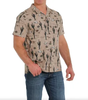 MTW1401023 - Cinch Men’s SS Camp  Button-Up Shirt- KHA