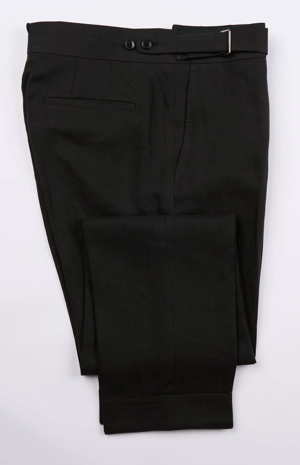 New SUITREVIEW Elmhurst Black Pure Linen DB Suit - Size 36R and 42S (Other Sizes Special Order)