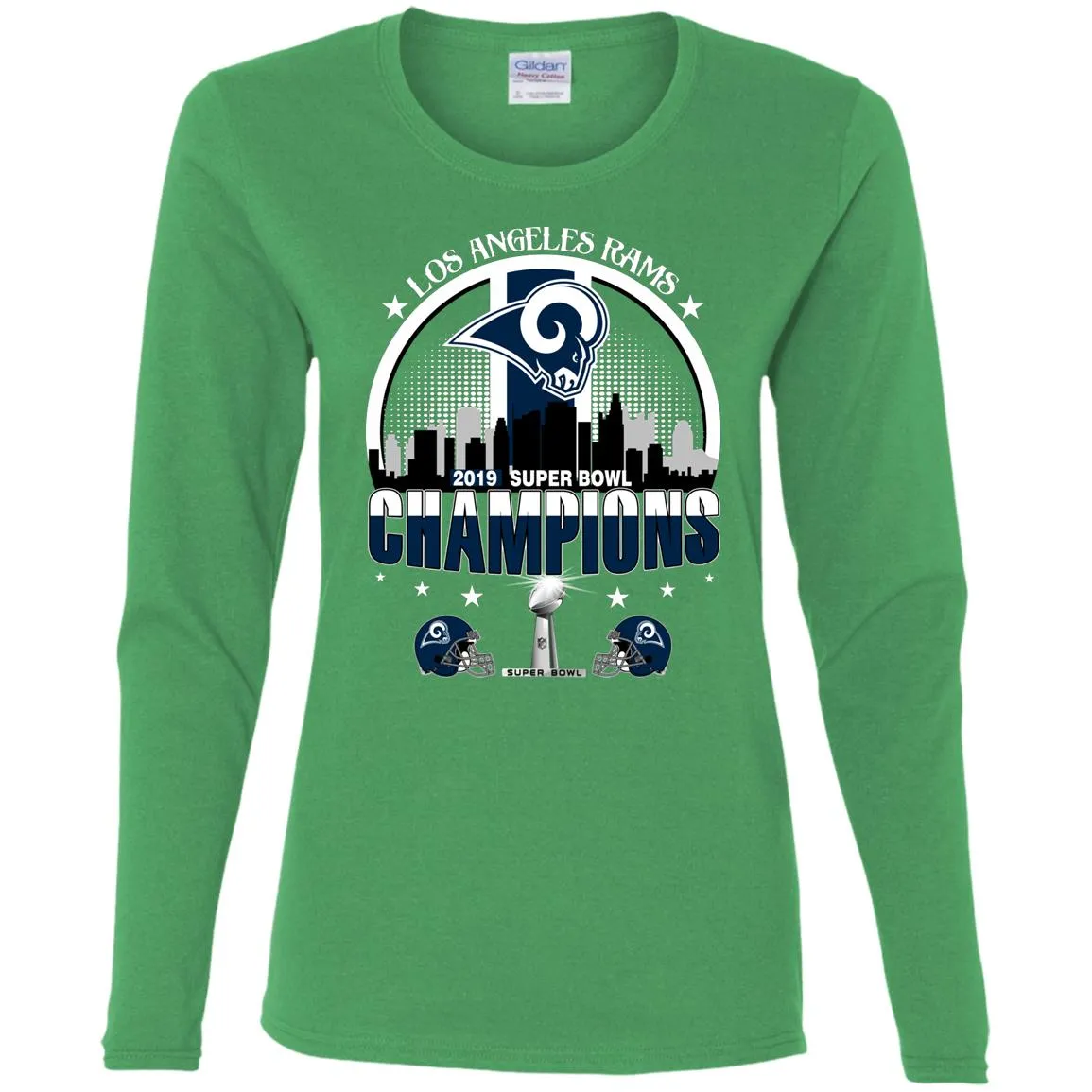 Nfl – Los Angeles Rams 2019 Super Bowl Champions Football Women Long Sleeve Shirt