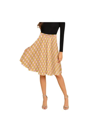 Octagonal Opulence Melete Pleated Midi Skirt