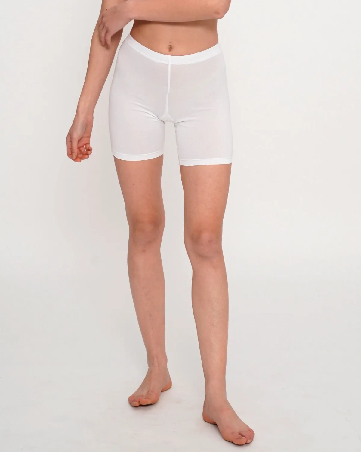 Organic Cotton Slip-shorts- White (Pack of 2)