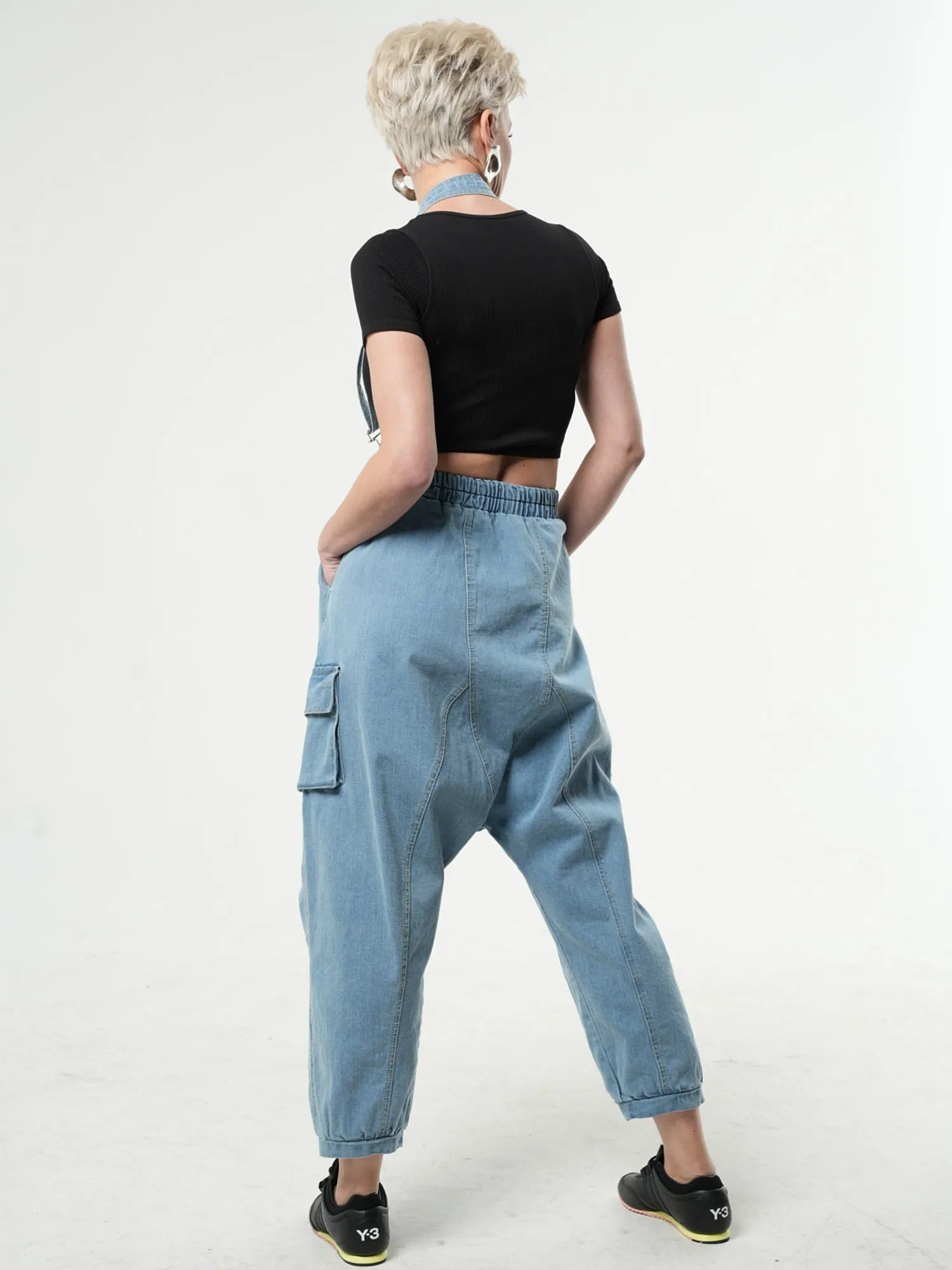 Oversize Light Denim Jumpsuit