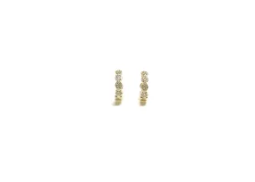 Pave Bubble Huggie Earrings