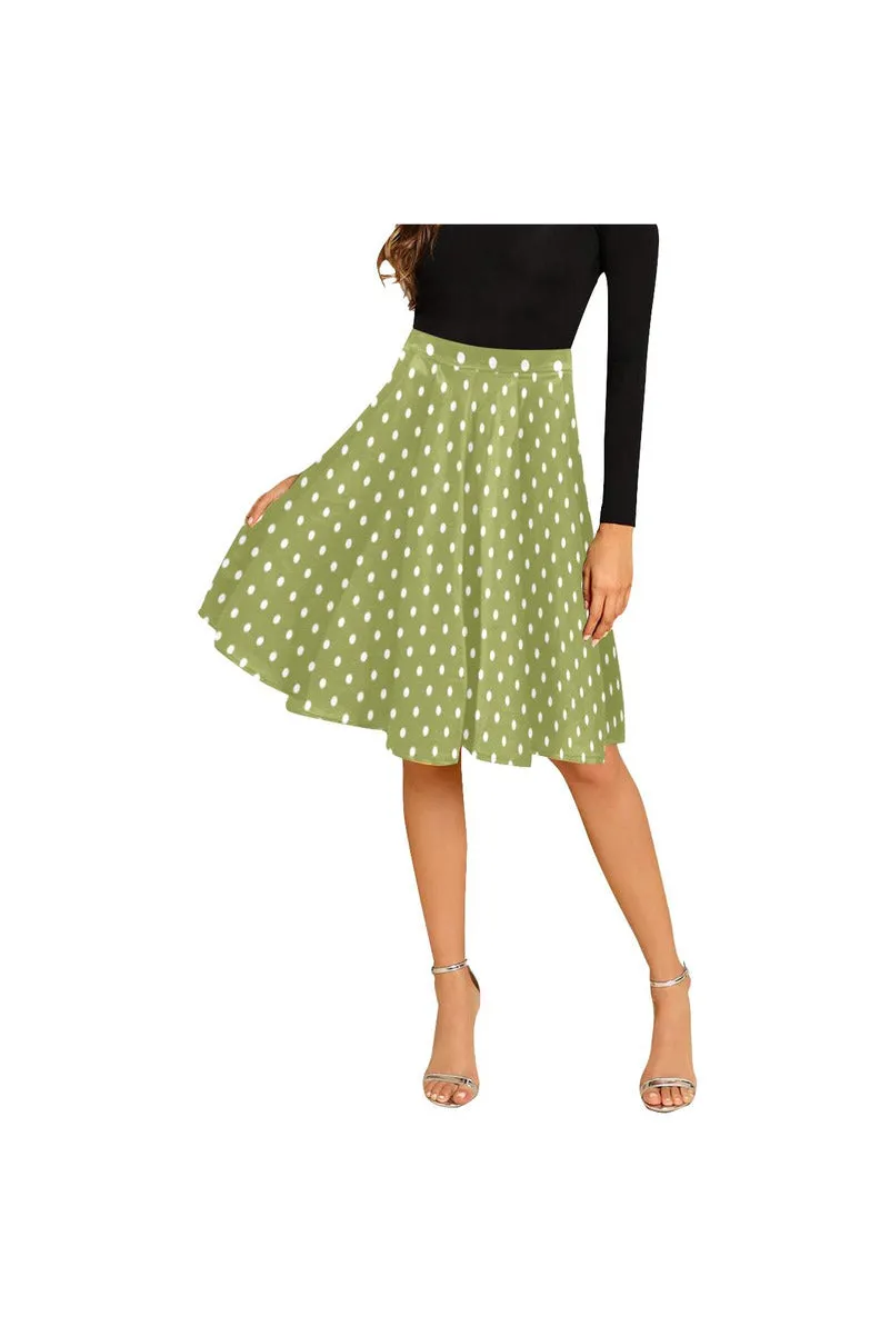 pep green belt 3 Melete Pleated Midi Skirt (Model D15)