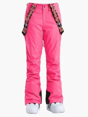 Pink Thermal Warm High Waterproof Windproof Women's Snowboard/Ski Pants