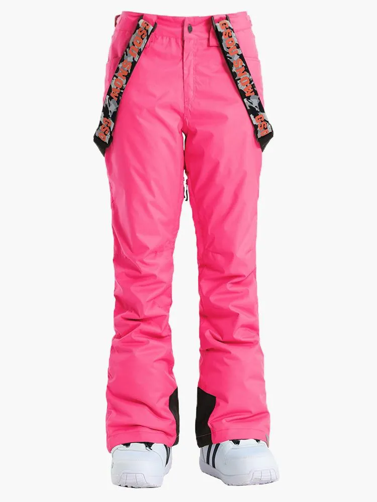 Pink Thermal Warm High Waterproof Windproof Women's Snowboard/Ski Pants