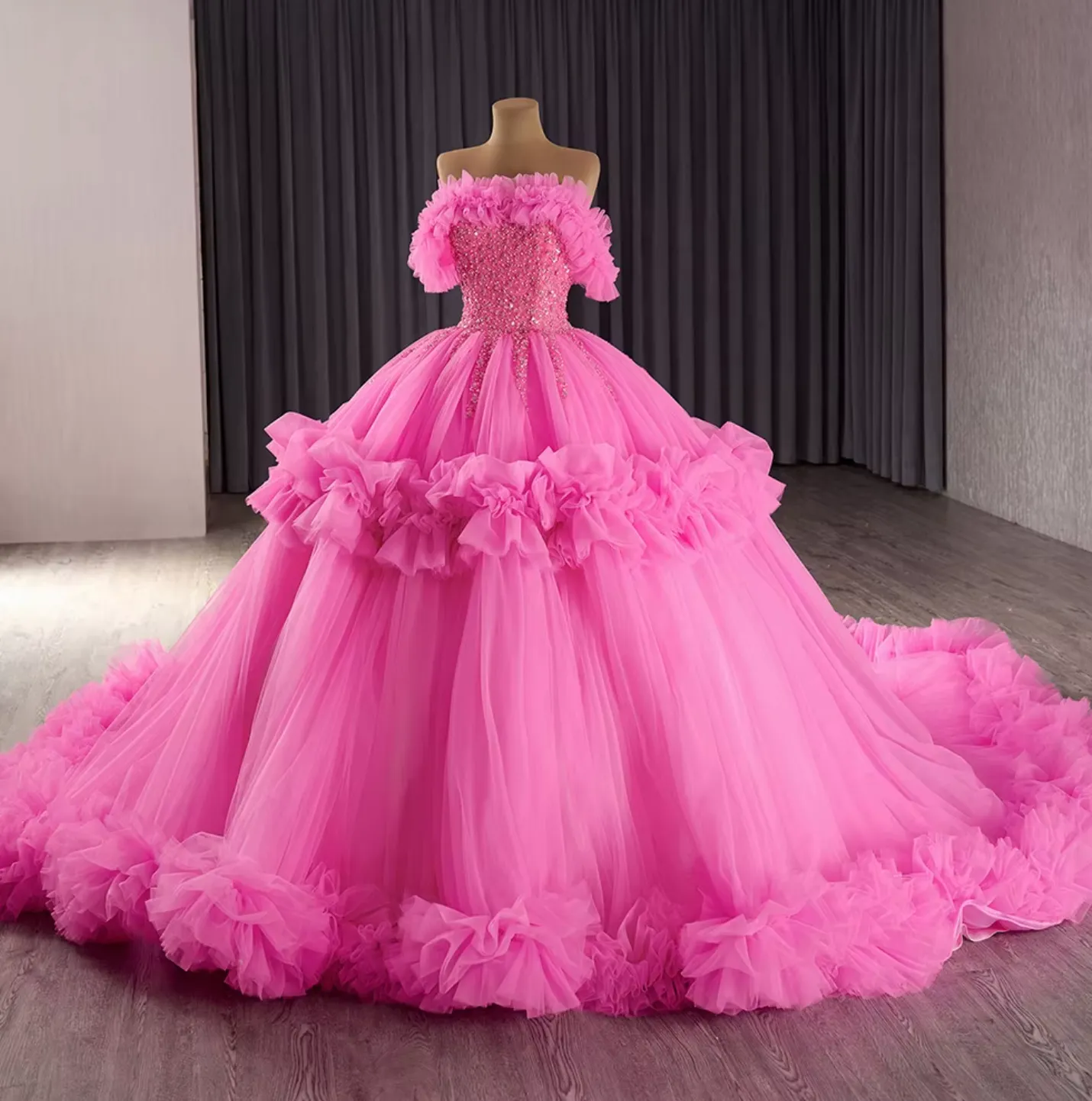 Princess Pink Ballgown Quinceanera Dress