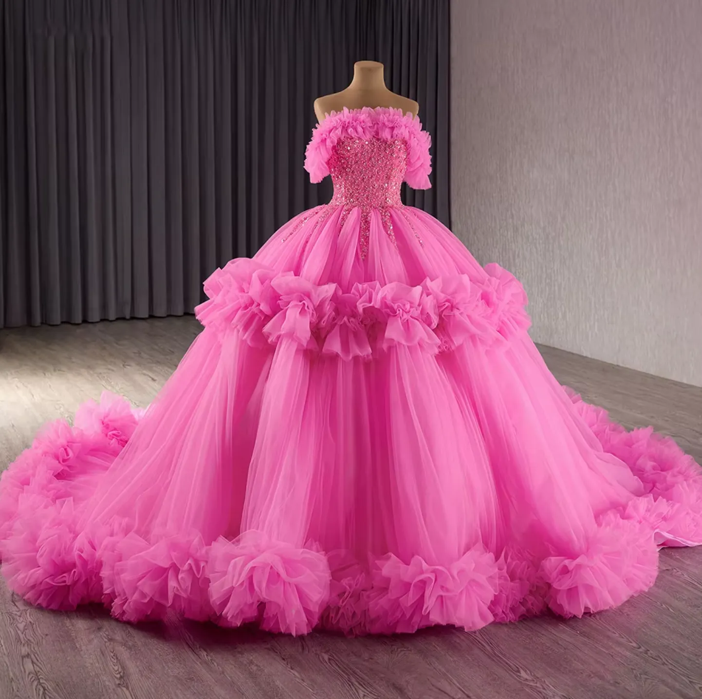 Princess Pink Ballgown Quinceanera Dress