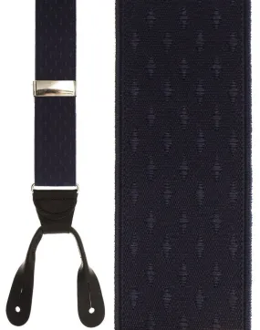 "Navy Petite Diamonds" Suspenders