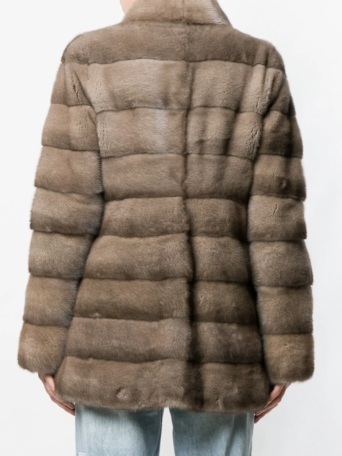 "VALENCIA" Mink Coat with Collar Short