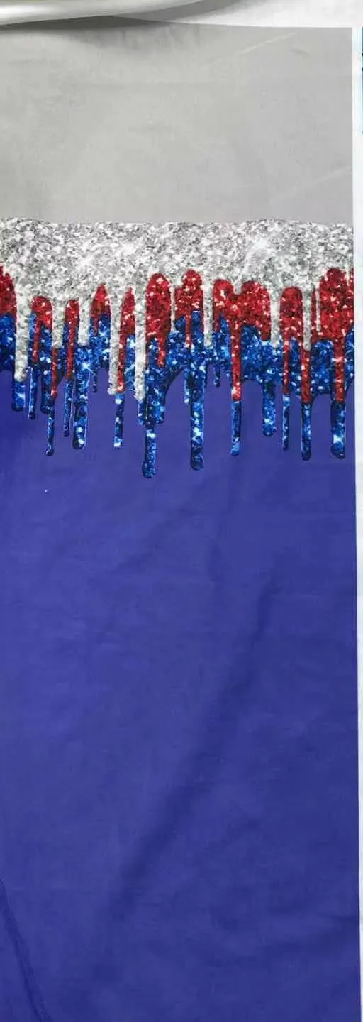 Red And Blue Americana Drips (Exclusive) - High-quality Handcrafted Vibrant Leggings