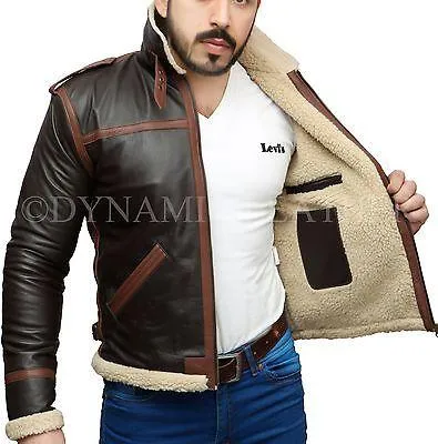 Resident Evil 4 Leon Kennedy Shearling Leather Jacket