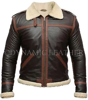 Resident Evil 4 Leon Kennedy Shearling Leather Jacket